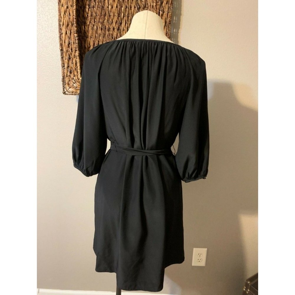 Anthropologie Alice & Trixie Black Long Sleeve Silk Shift Tunic Dress S Small ^ - Picture 7 of 8